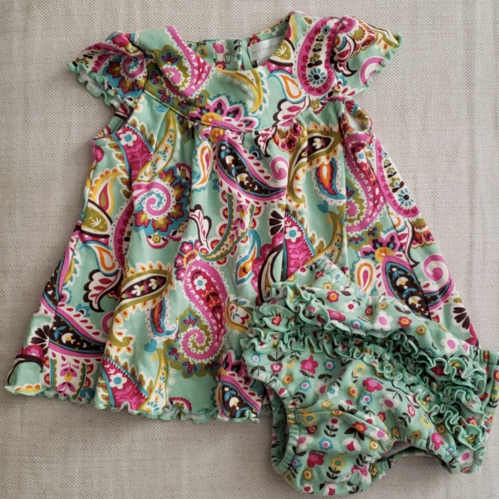 Vera Bradley Baby dress and ruffle diaper cover